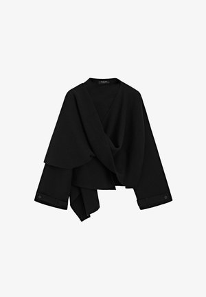 Massimo Dutti, Poncho - metallic black