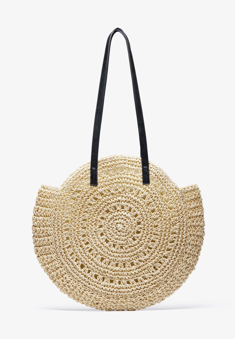 Even&Odd by Zalando - STRAW - Bolso shopping - beige/black, Ampliar