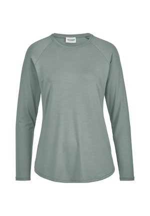T-shirt à manches longues - mattgrün