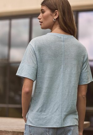Next CREW NECK SHORT SLEEVE - Jednoduché tričko - light baby blue