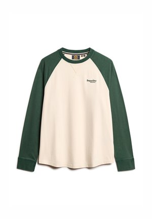 Superdry & Co ESSENTIAL LOGO - Camiseta de manga larga - oatmeal enamel green