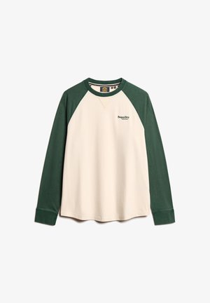 Superdry & Co ESSENTIAL LOGO - Camiseta de manga larga - oatmeal enamel green