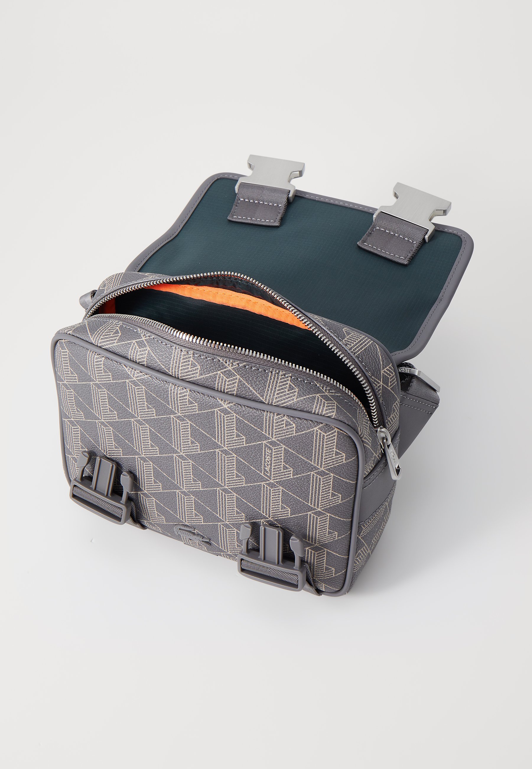 Lacoste MESSENGER BAG - Cross body bag - mono castlerock string