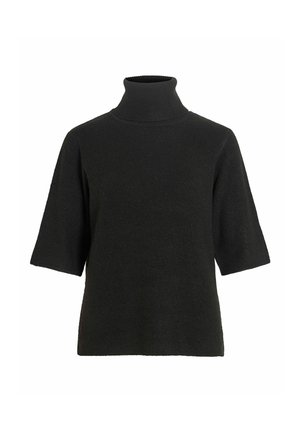 VILA, KNITTED TOP VILOLO TURTLENECK - T-shirt imprimé - black1