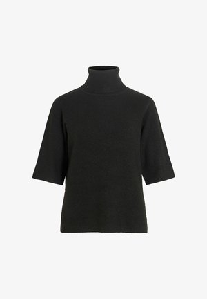 VILA, KNITTED TOP VILOLO TURTLENECK - T-shirt imprimé - black1