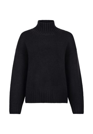 Falconeri, ULTRASOFT TRICOT FUNNEL-NECK - Strickpullover - Black