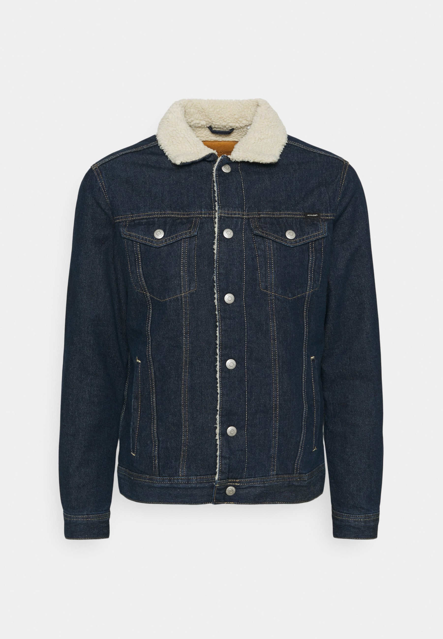 blue jean fur jacket