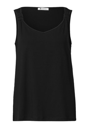 Street One, TOP MIT V-NECK UND KNOTENDETAIL - Débardeur - black