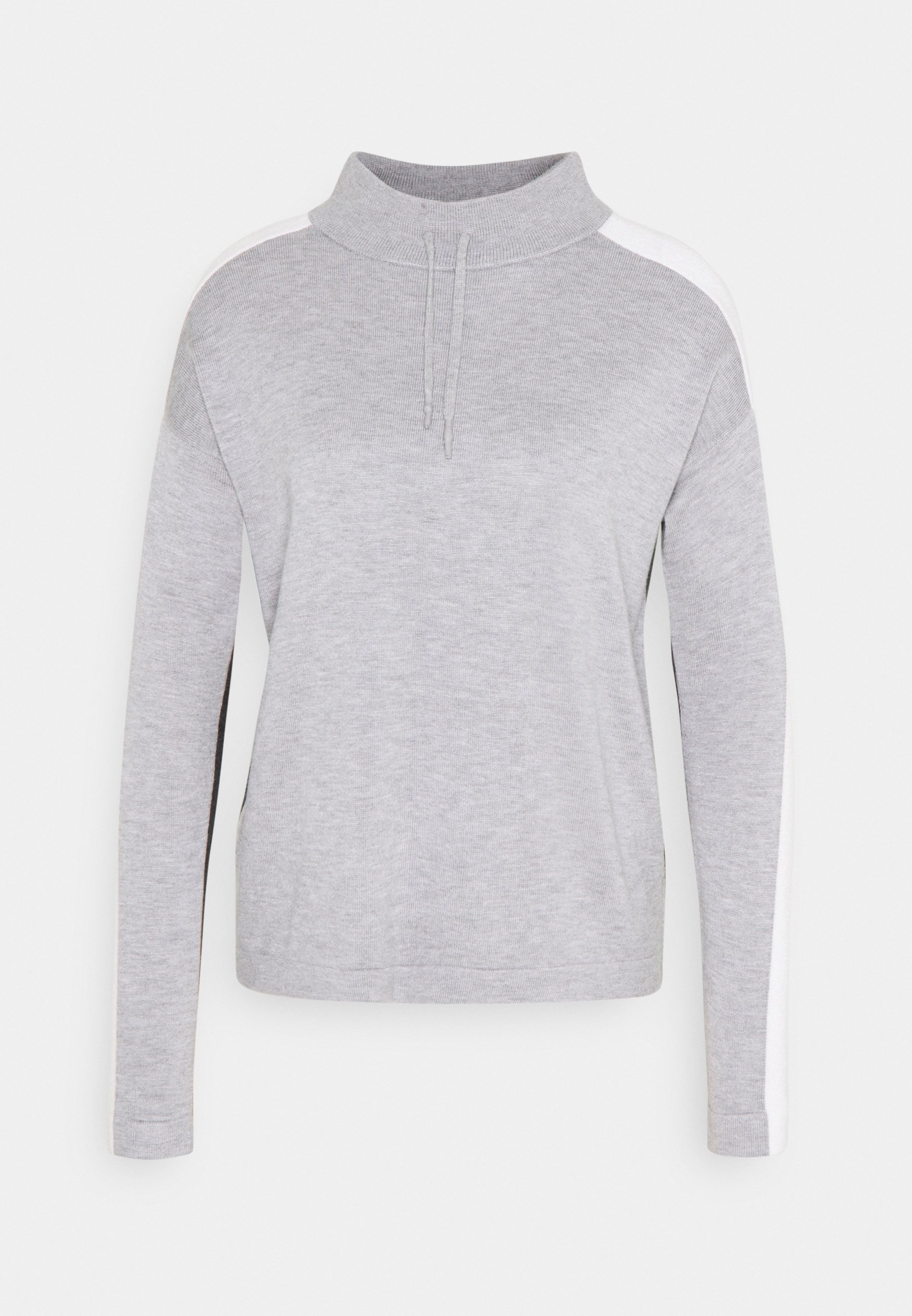 comma casual identity LANGARM Strikkegenser grey comma casual identity Strikkegenser - white