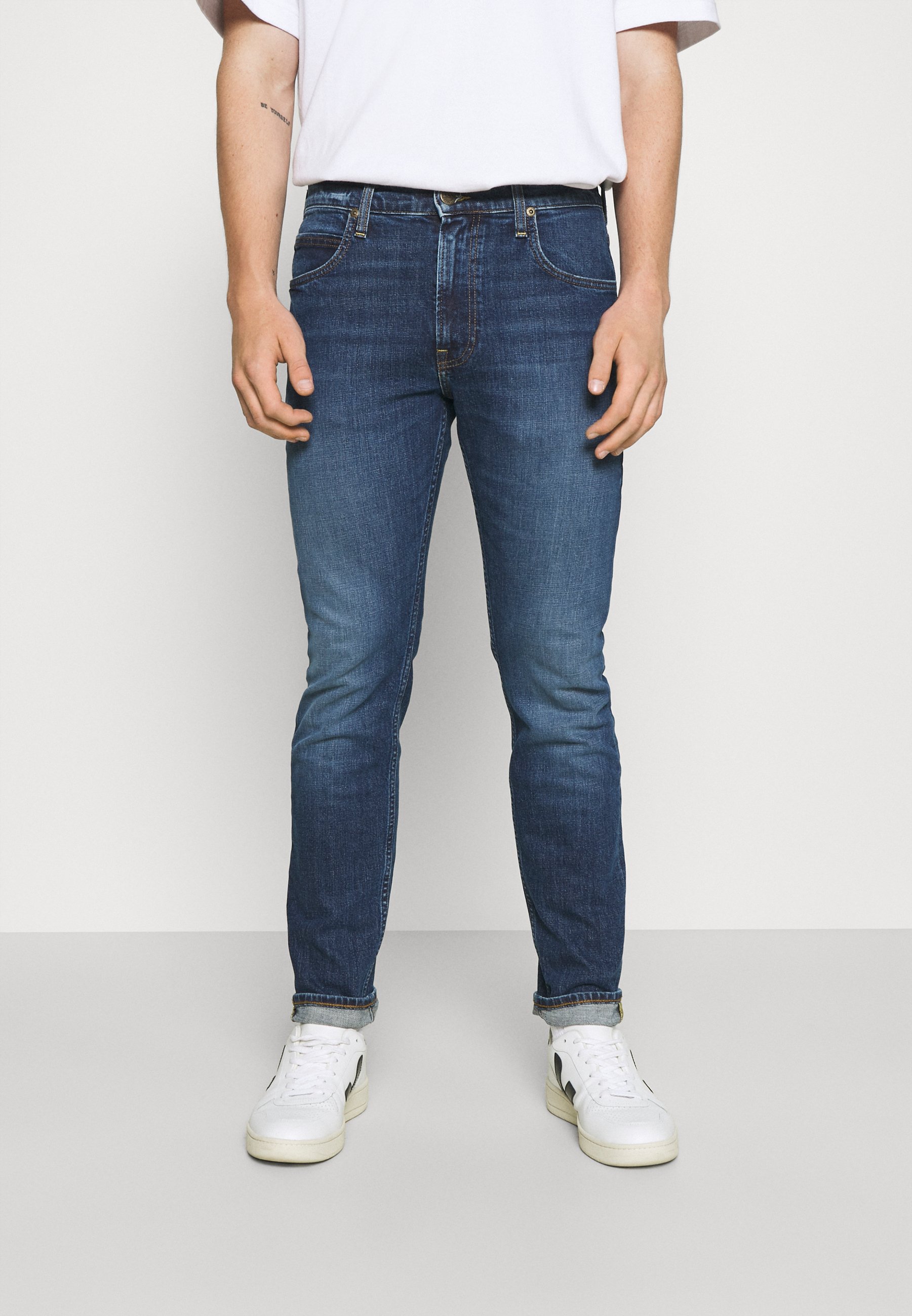 Lee RIDER - Jeans Straight Leg - dark woodland/dark-blue denim - Zalando.de