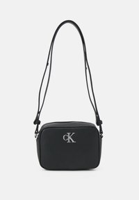 MINIMAL MONOGRAM CAMERA BAG - Käsilaukku - black