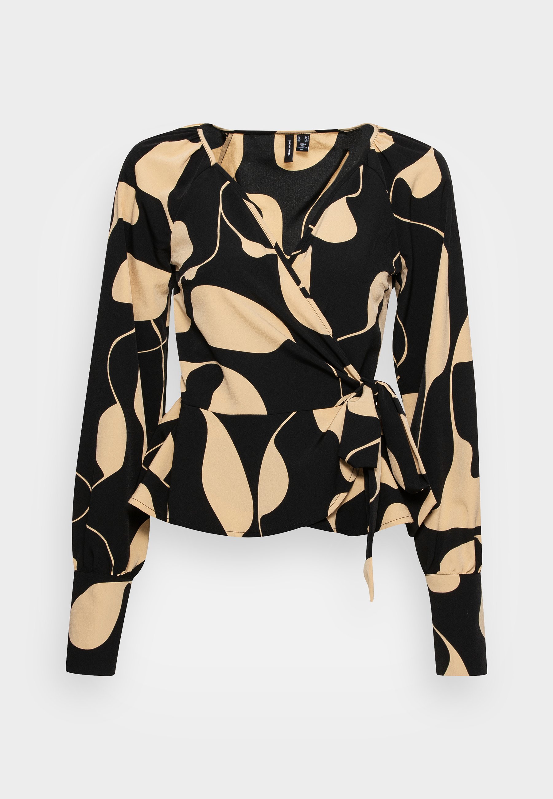 VERO MODA CURVE Bluse Mit Wickel-Optik Für Damen – V-Ausschnitt & Knotendetail