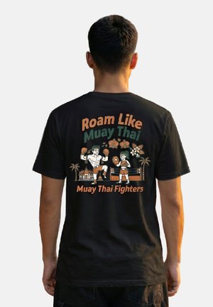 RoamLikeSummer, MUAY THAI FIGHTERS UNISEX - T-Shirt print - black