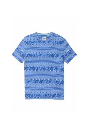 FatFace, TALL FIT - GRAPHIC STRIPE TSHIRT  . - T-shirt con stampa - blue