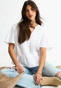 New Look DROP HEM - Bluse - white