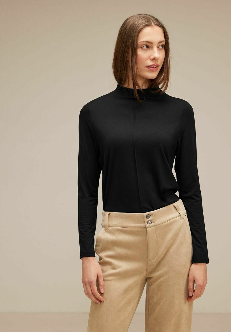 Produktbild von Basic Langarmshirt Damen Set Pullover V-Ausschnitt T-Shirt Langarm Lässige Eng Oberteile Warme Herbst-Winter Innenoberteile Dünne Rundhals Nahtloses Oberteil Bluse Tops Shirts