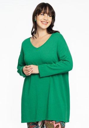 WITH LONG SLEEVES - Pullover - green