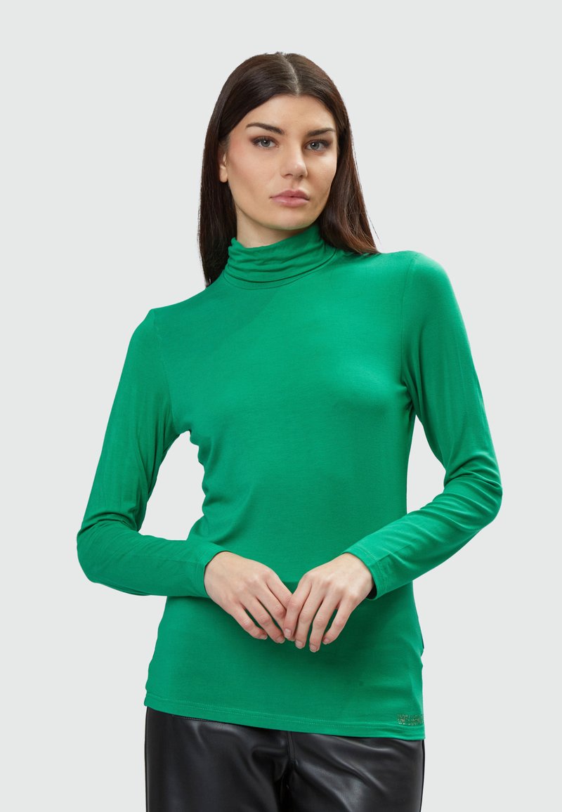 INFLUENCER HIGH-NECK TEE - Langarmshirt - green