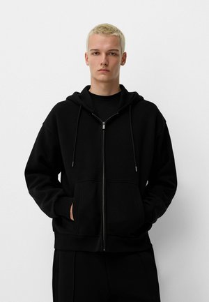 SET ZIP-UP SWEATSHIRT + WIDE LEG - Tracksuit - black