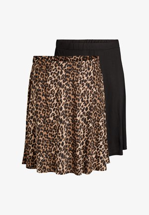 Zizzi, 2-PACK - A-snit nederdel - black leo
