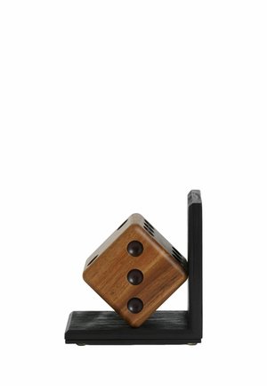 Next, BRONX WOODEN DICE BOOKEND UNISEX - Deko - black brown