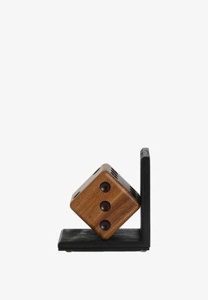 Next, BRONX WOODEN DICE BOOKEND UNISEX - Dekorationer - black brown