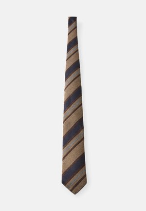 TIE - Cravată - dark brown/dark blue/brown