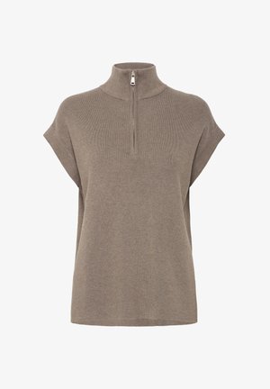 b.young, BYMORLA ZIPPER - Pullover - walnut melange