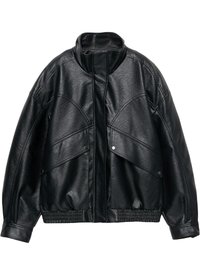 Műbőr dzseki - black