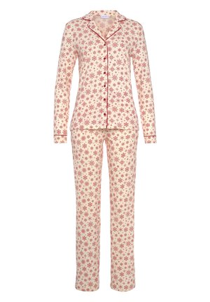 Pyjamas - ecru-tiefrot