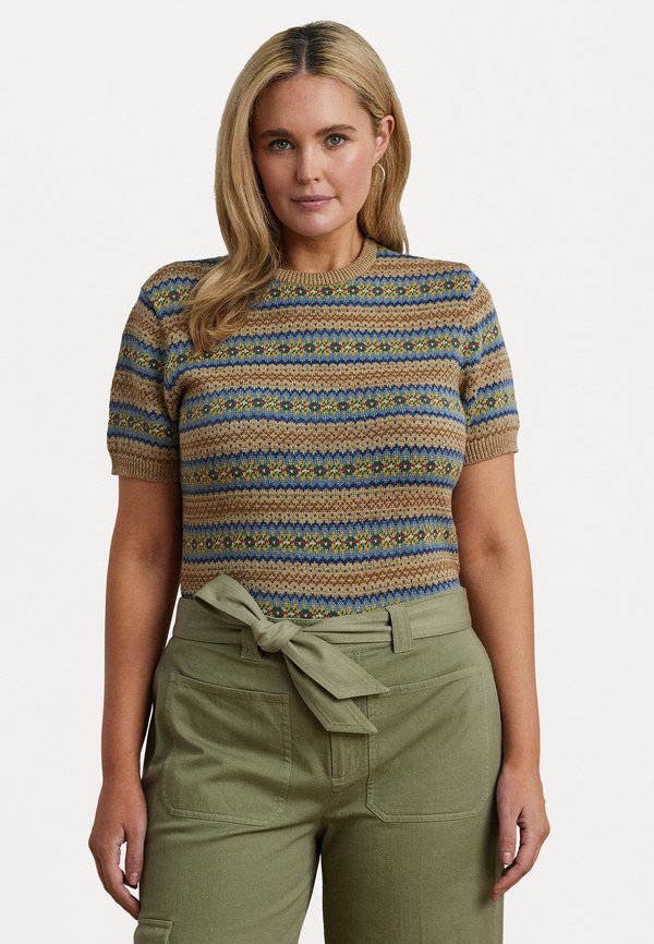 EYELAH FAIR ISLE SHORT-SLEEVE SWEATER - Print T-shirt - multi