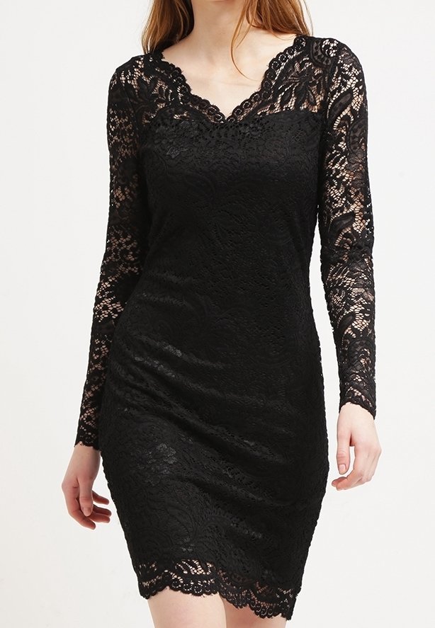 chinese dress ladies Black Lace Midaxi Dress