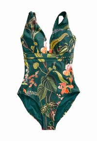 Unselected, dark green floral