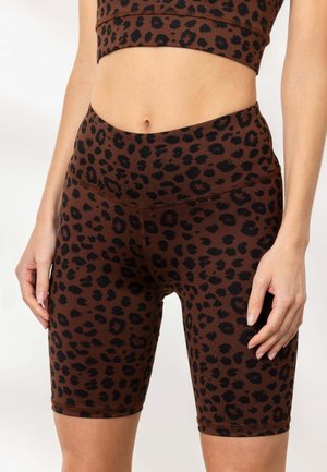 Hey Honey, HEY HONEY LEGGINGS BIKER - Leggings - dark brown
