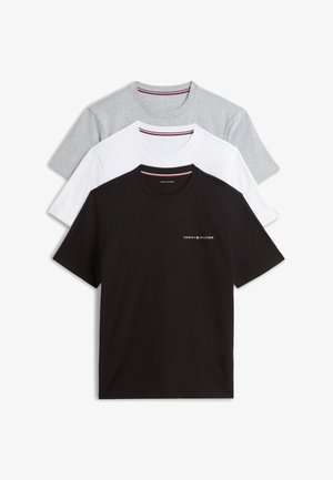 Tommy Hilfiger, 3 PACK TEE - Горнище на пижама - black/light heather/white