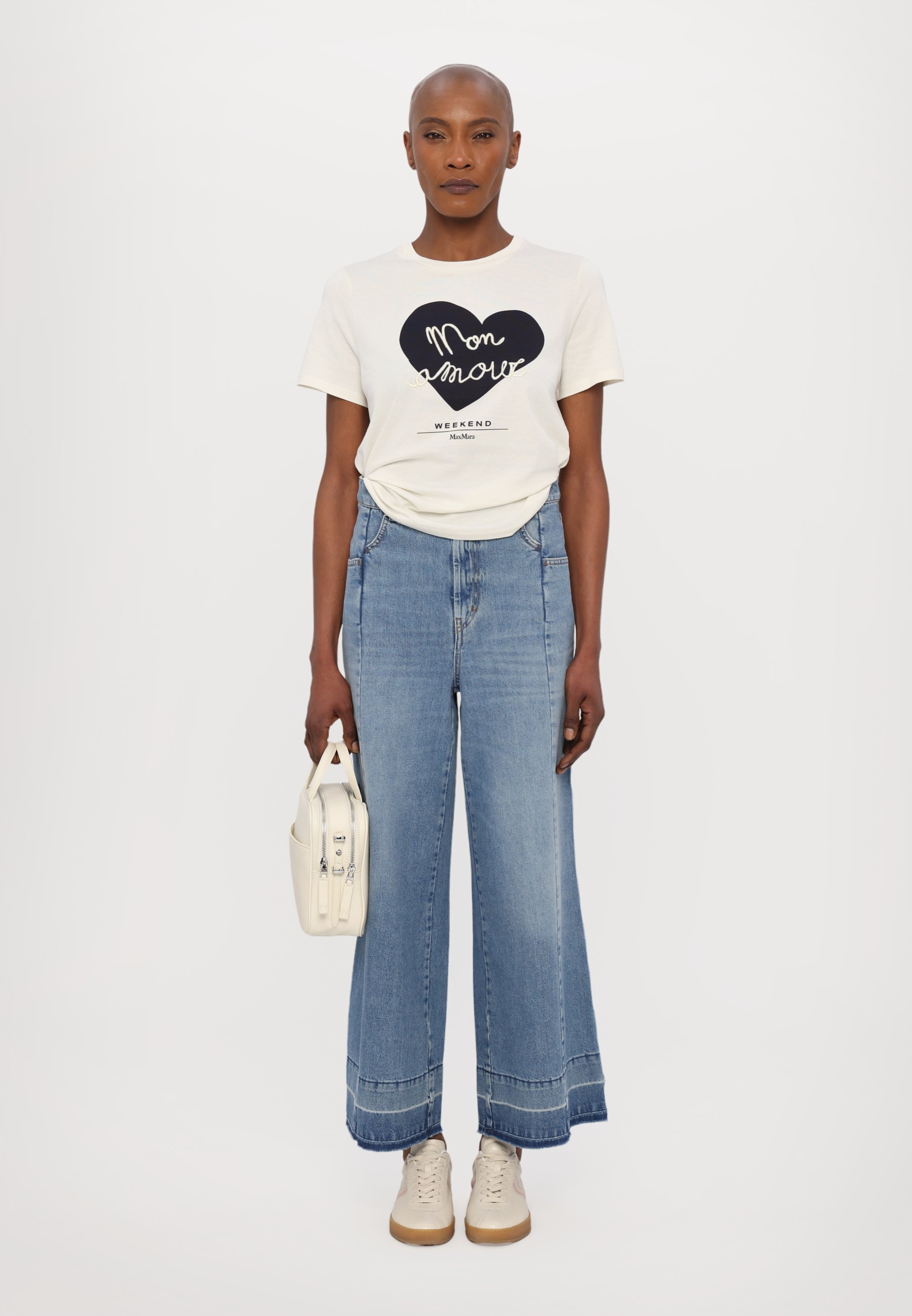 【関税込み】Weekend Max Mara ホワイト Vello Tシャツ WEEKEND MaxMara VELLO - T-shirt z nadrukiem/biały - Zalando.pl