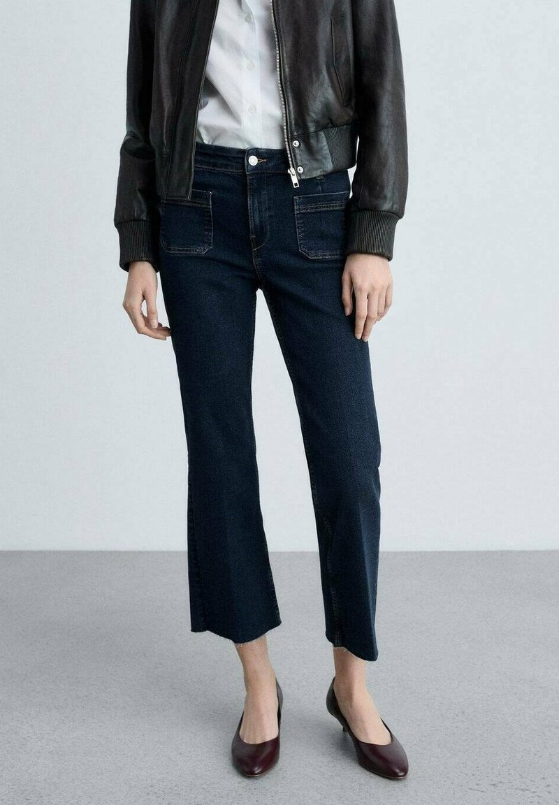 Mango - Flared Jeans - dark blue, Enlarge