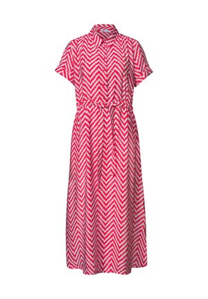 Street One, MIDI DRESS WITH ZIG-ZAG-PATTERN - Blusenkleid - salsa red