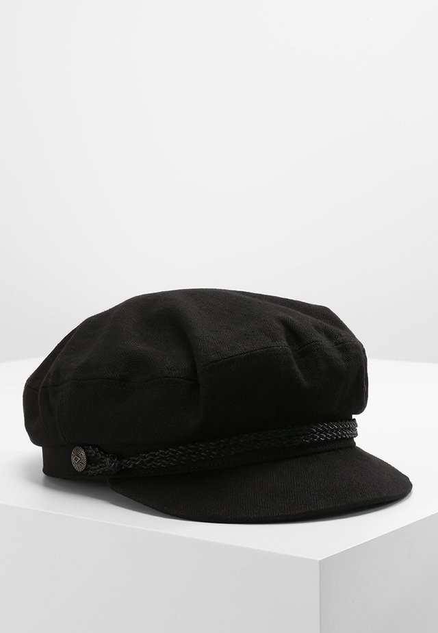 FIDDLER - Mütze - black harringbone twill