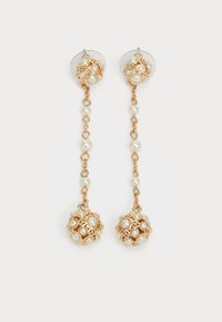 LINEAR - Naušnice - gold-coloured/white