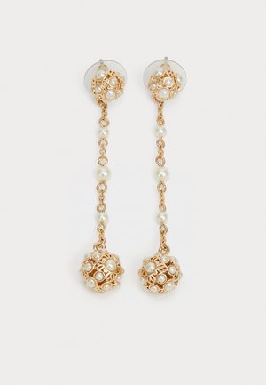 LINEAR - Øreringe - gold-coloured/white