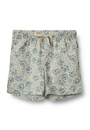 Shorts - aqua hawaii flowers
