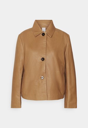 BARBICAN - Chaqueta de cuero - braun
