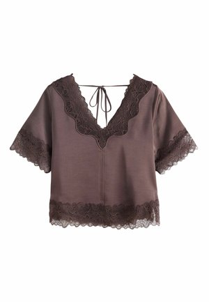 Next, Bluse - chocolate brown
