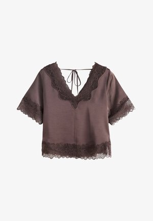 Next, Bluse - chocolate brown