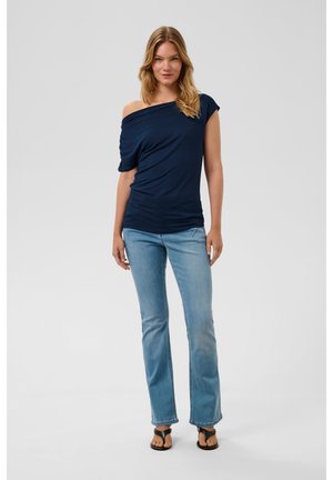 Cream, CRSONYA DRAPED T-SHIRT - T-shirt basique - navy blazer