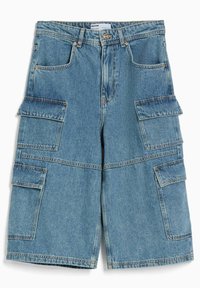 Bershka Jeansshorts - light-blue denim