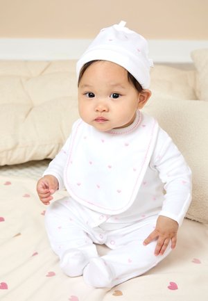 JoJo Maman Bébé, HEART EMBROIDERED SHAWL UNISEX - Baby blanket - pink