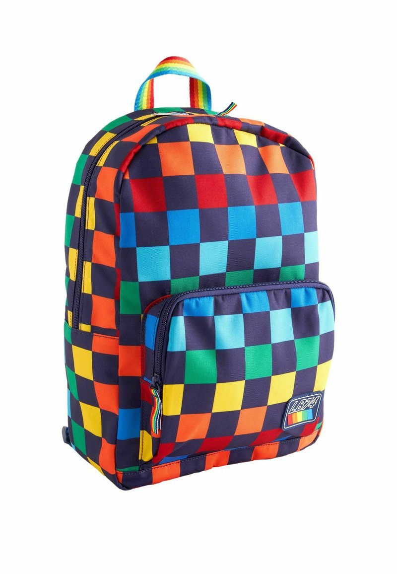 Little Bird RAINBOW REGULAR FIT - Šolska torba - navy checkerboard bag