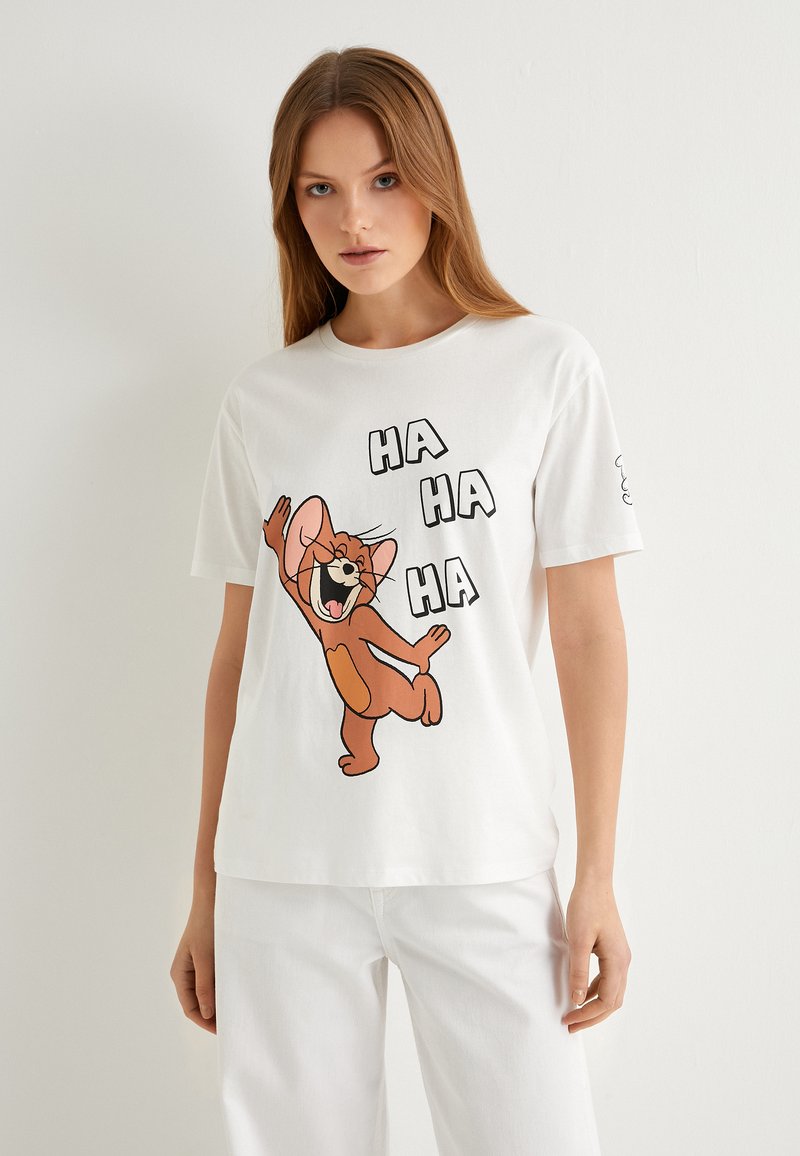 Koton LICENCED TOM AND JERRY - Camiseta estampada - white